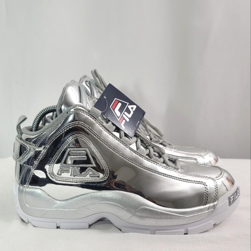 Fila Mens Size 10 Grant Hill 2 Mettalic Silver sneakers. - Picture 2 of 12